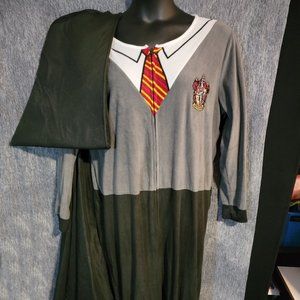 Harry Potter Gryffindor Onesie with Hooded Cape 2XL NWOT